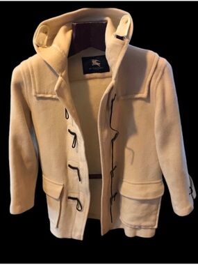 Burberry Cream Rare Vintage  Authentic 1990s Duffel Toggle Coat